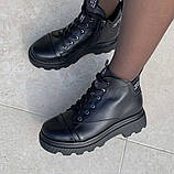 Черевики жіночі шкіряні чорні /23192/ 37р, фото 3