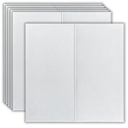 Самоклеюча 3D панель біла плитка 700x700x3мм, (70-3) однотонна Біла Текстура суцільна для стін та стелі! BV-00001143