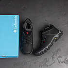 Чоловічі зимові кросівки з натуральної шкіри з хутром чорні чоловічі теплі хутряні черевики на товстій підошві, фото 8