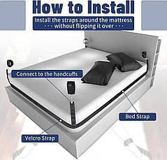 БДСМ-набор LOCKINK YEAHWOW Bed Restraint set, фото 5