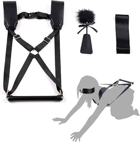 БДСМ-набор LOCKINK YEAHWOW Black Doggy Style Saddle set, фото 1