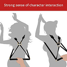 БДСМ-набор LOCKINK YEAHWOW Black Doggy Style Saddle set, фото 3