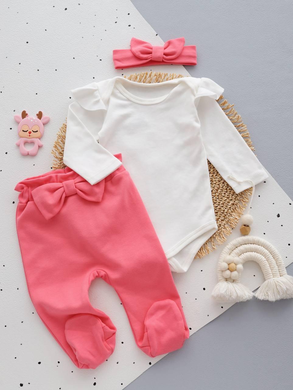 Комплект для новонародженої дівчинки (тканина інтерлок), фото 1