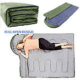 Зимовий спальник компактний до -25 °C спальний мішок водонепроникний на блискавці для походу та риболовлі, фото 5