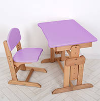 Комплект парта Совеня Бук парта та стілець регульовані VIOLET