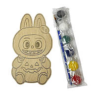 Розмальовка дерев'яна для дітей LABUBU 17х10 см