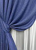 Комплект штор (2шт. 1,5х2,7м.) колекція "Льон Мішковина". Колір синій. Код 773ш 30-565, фото 5