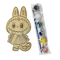 Розмальовка дерев'яна для дітей LABUBU 17х10 см