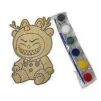 Розмальовка дерев'яна для дітей LABUBU 17х11 см