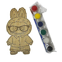 Розмальовка дерев'яна для дітей LABUBU 16х10 см