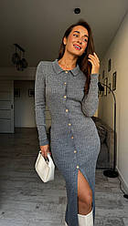 Жіноча сукня міді з ґудзиками та довгими рукавами Smdi9491