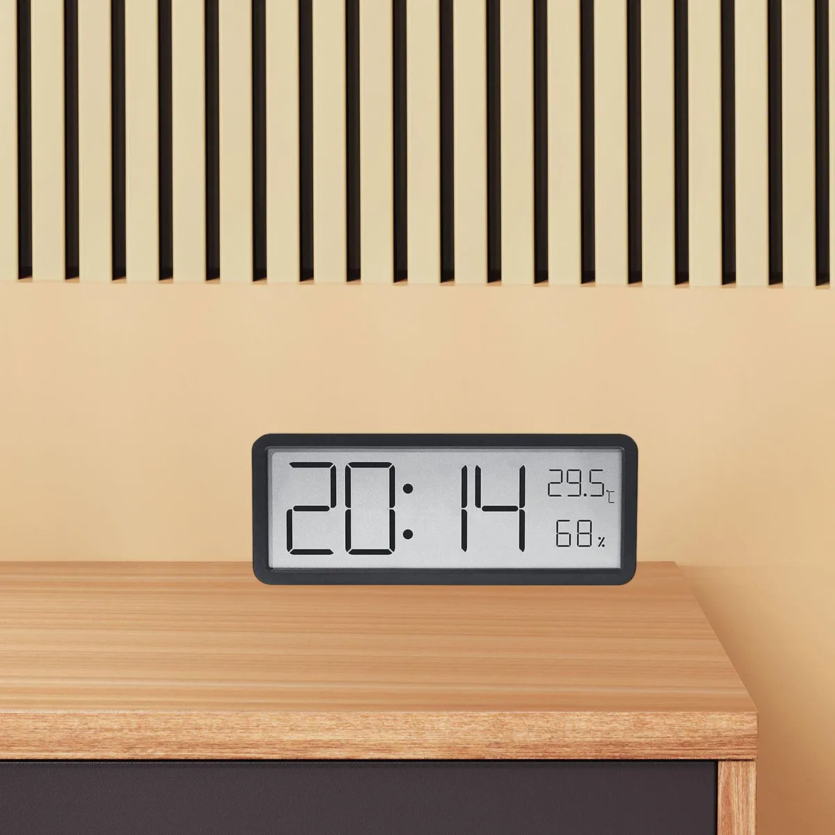 Годинник Deepfox YD-106 LCD цифровий електронний настільний/настінний Дата Температура Вологість 20 х 8см, фото 1