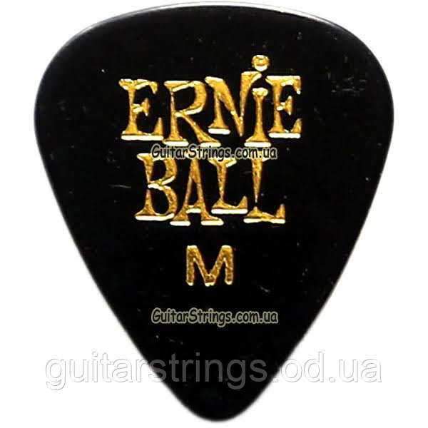 Медиатор Ernie Ball 9114 Cellulose Acetate Nitrate Black Guitar Pick Medium 0.72 mm, фото 1