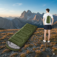 Спальний мішок зимовий на блискавці до -25 °C теплий спальний мішок водонепроникний для дорослих спальні мішки спальники