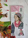 Дитячий комплект снуд + двостороння шапка Alive на дівчинку, р.110-122, фото 3