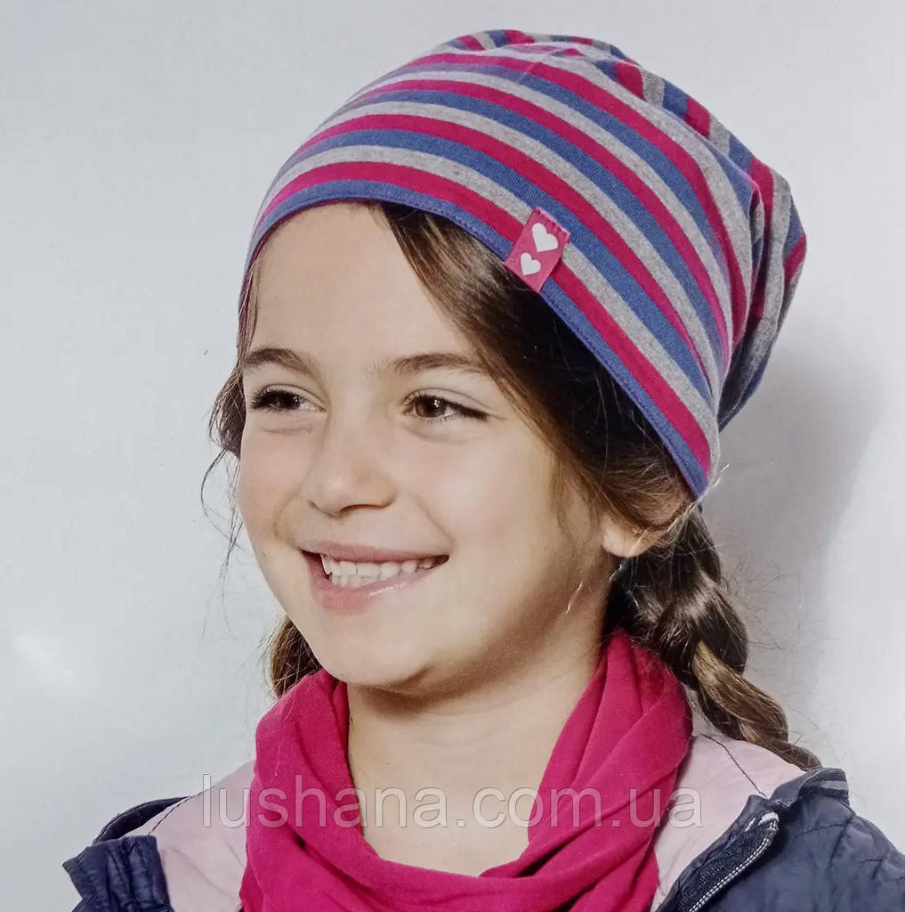 Дитячий комплект снуд + двостороння шапка Alive на дівчинку, р.110-122, фото 1