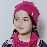 Дитячий комплект снуд + двостороння шапка Alive на дівчинку, р.110-122, фото 2