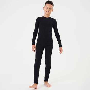 Комплект термобілизни дитячої BioActive, розмір 34, Чорний / Теплий термокомплект для дівчинки та хлопчика