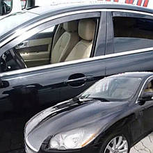 Дефлектори вікон (вітровики) Jaguar XF (1) X25 2007-2015 4D (вставні, 4 шт) (HEKO)