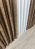 Комплект штор (2шт. 1х2,7м.) жакард, колекція "Мармур Al1". Колір темне какао. Код 437ш 31-613, фото 10