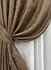 Комплект штор (2шт. 1х2,7м.) жакард, колекція "Мармур Al1". Колір темне какао. Код 437ш 31-613, фото 5