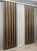 Комплект штор (2шт. 1х2,7м.) жакард, колекція "Мармур Al1". Колір темне какао. Код 437ш 31-613, фото 4