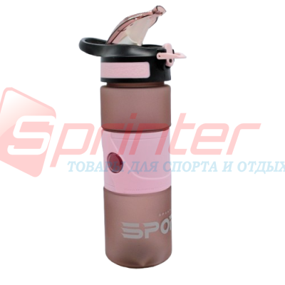 Пляшка для води 600 мл. DB-1395-рожева, фото 1