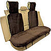 Хутряні накидки універсальні чохли - майка на заднє сидіння авто з овчини (Еко-хутро) коричневі, фото 6