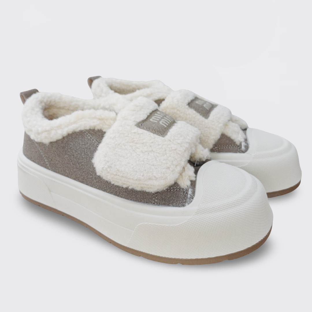 Кеди жіночі зимові бежеві (M043), фото 1