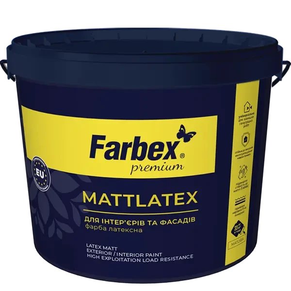 Фарба інтер'єрна акрилова Mattlatex Farbex 14кг, фото 1