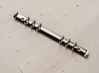 Затискачі для папок меню універсальні. Колір "Срібло". 230х20мм. Кільце 20мм