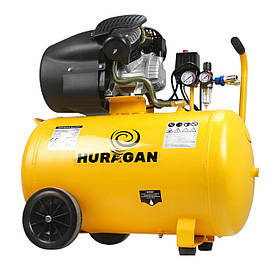 Двопоршневий масляний компресор 100 л 3 кВт Huragan M88003 потужний інструмент для майстерні