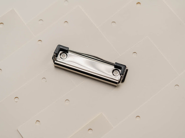 Затискачі для блокнотів і канцелярських папок. Колір "сріблястий" 100х30мм, фото 1