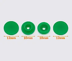 Кнопка пластикова 12мм Т-5 Зелені (50шт.)