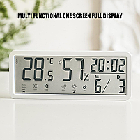 Годинник Deepfox YD-112 LCD цифровий електронний настільний/настінний Дата Температура Вологість 20 х 8см, фото 2