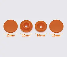 Кнопка пластикова 12мм Т-5 Морквяні (50шт.)