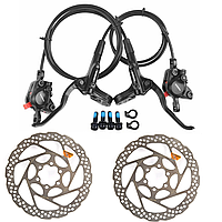 Комплект гідравлічних гальм Shimano MT-200 85/165 (передній+задній) +ротор