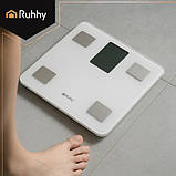 Ваги аналітичні Ruhhy 20676 white, електронні, до 226 кг, LCD, Bluetooth, Feelfit, фото 4