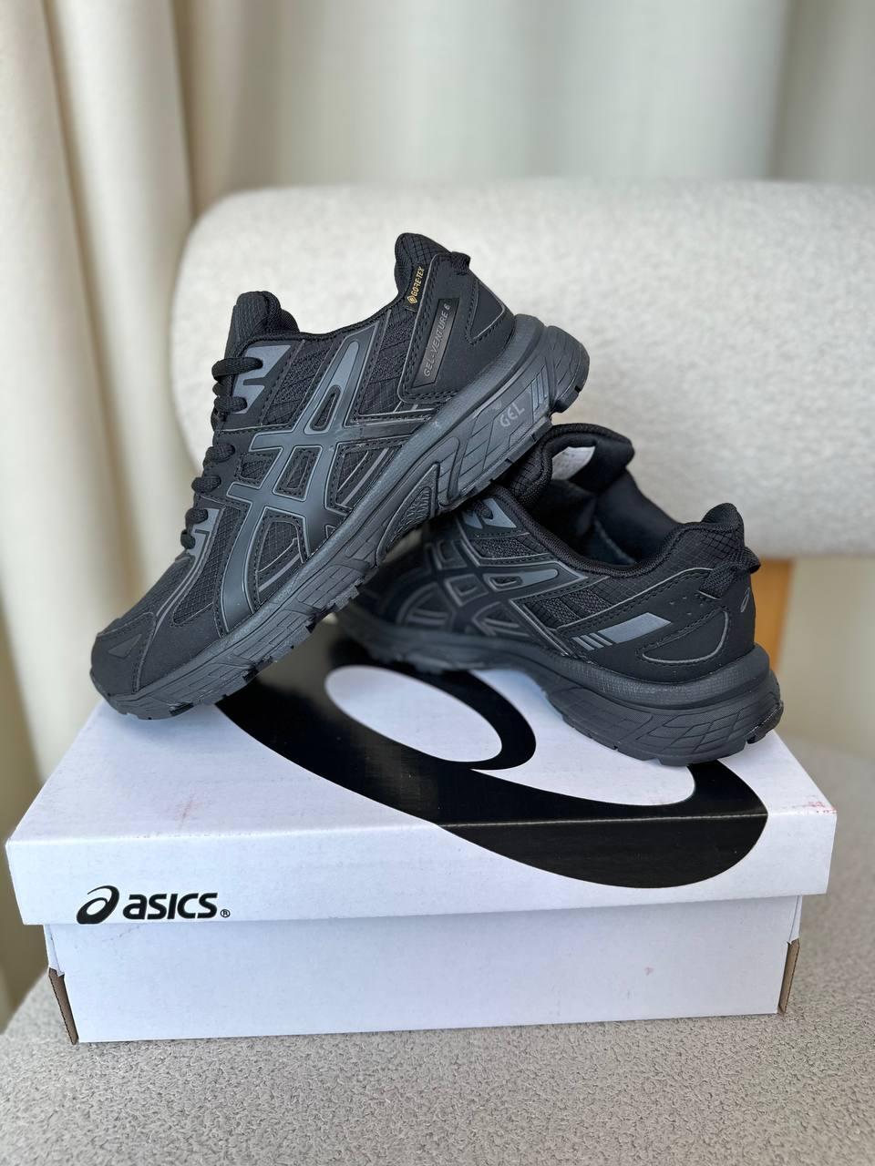 Кросівки чоловічі чорні зимові Asics Gel-Venture 6 Black Gore-Tex (18233), фото 1