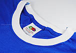 Синя чоловіча футболка з білою окантовкою Valueweight Ringer Fruit of the Loom, фото 6
