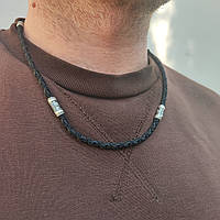 Шнурок зі срібними закінченнями та вставками Meridian 925 проби 846/4ск