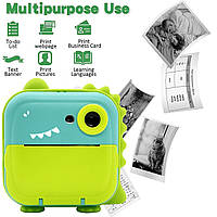 Фотоапарат принтер type-C, роз єм для SD карти, фото, відео, ігри, 3 рулони термопаперу, в коробці