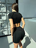 Фітнес костюм топ та шорти з імітацією білизни та скульптурування, фото 4
