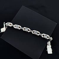 Срібній браслет Meridian 925 проби 4136 (індивідуальне гравіювання під замовлення)