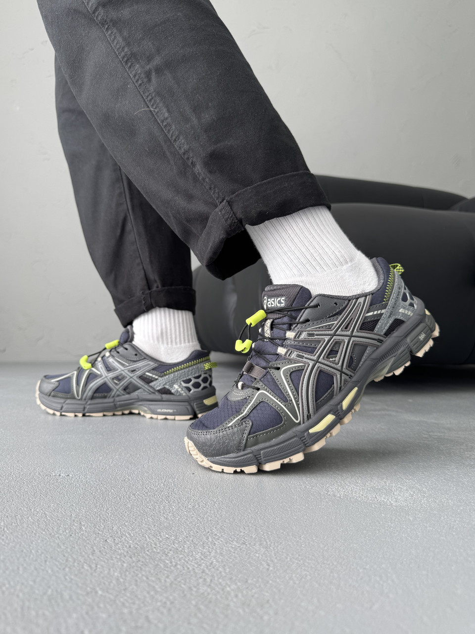 Кросівки чоловічі сірі зимові Asics Gel-Kahana 8 GORE-TEX Grey Black Green (18383), фото 1