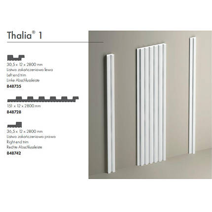 Настінна панель THALIA 01 (2800x151x12 мм) Cezar, фото 1