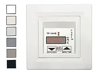 Терморегулятор для теплої підлоги ТР-16ВУ Рубеж рамка Schneider Asfora БІЛИЙ