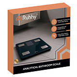 Ваги аналітичні Ruhhy 20676 black, електронні, до 226 кг, LCD, Bluetooth, Feelfit, фото 7