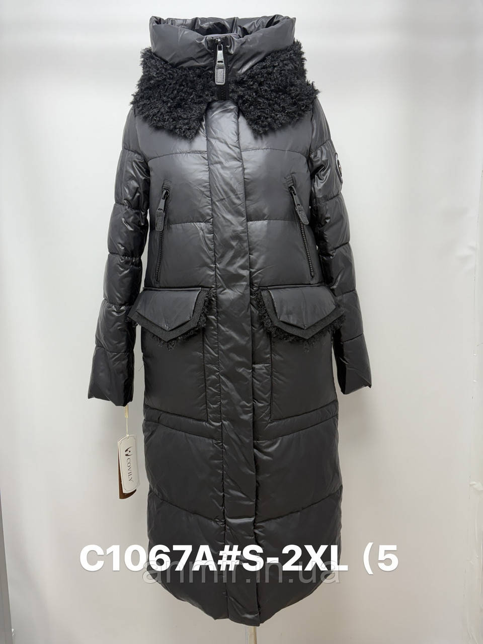 Пальто жіноче зимові комір-баранчик норма 42-50, колір уточнюйте під час замовлення