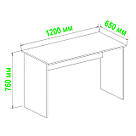 Робочий стіл для ноутбука 120 см шириною Стіл для письма Дизайнерські письмові столи з Ламінованого ДСП, фото 7